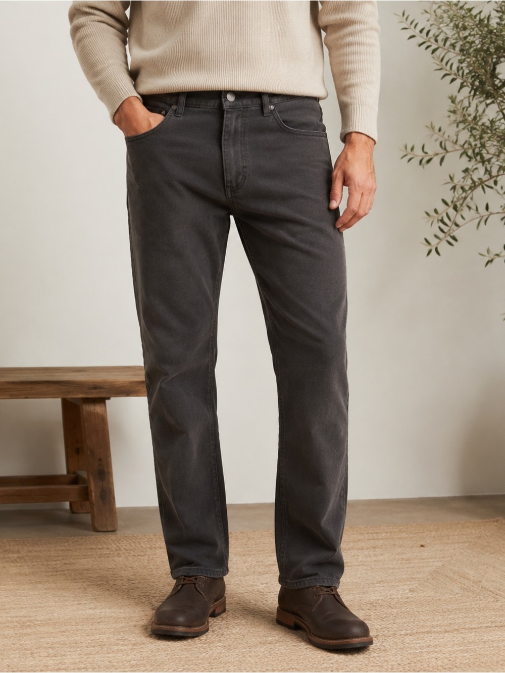 DL1961 Vinn Men’s Jeans 33x30 Slate Gray Casual Straight Leg Stretch Denim